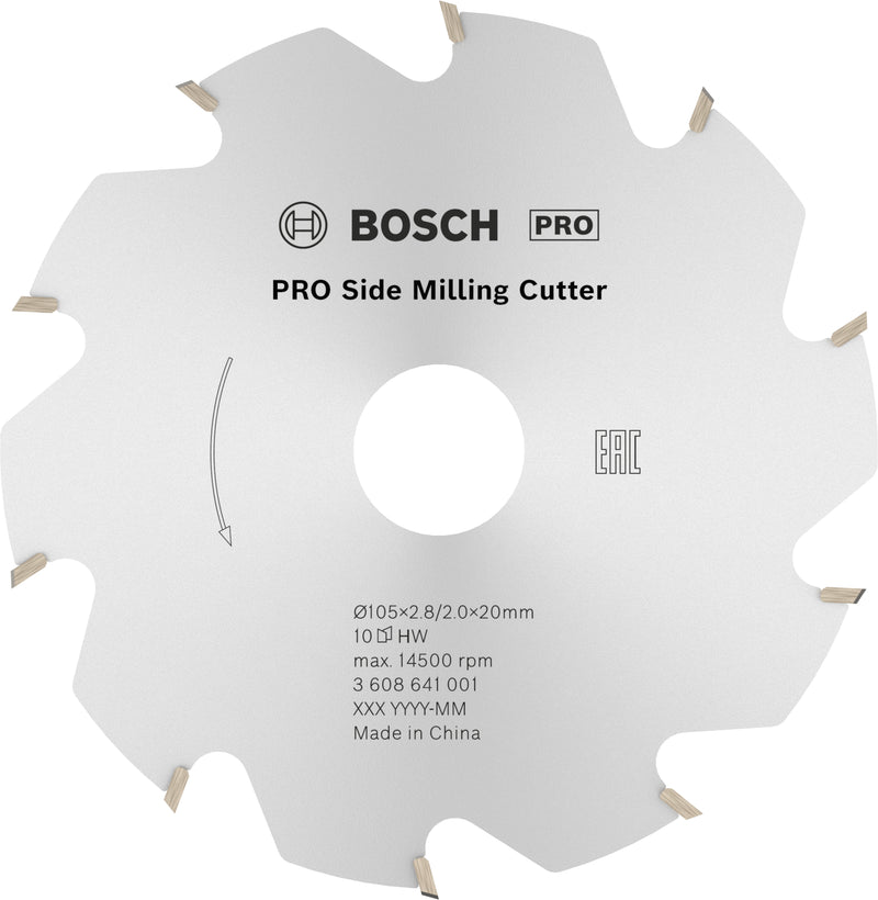 Bosch PRO Side milling cutter 105mm x20mm – 10