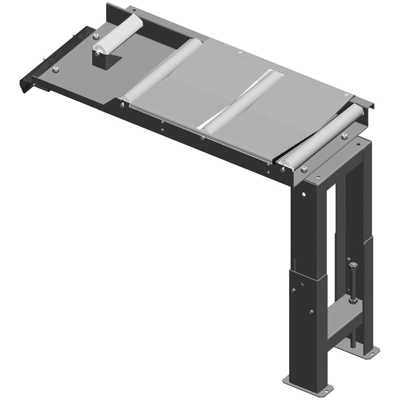 Transportador de rodillos de conexión Metallkraft (390 mm, lado de descarga, para cortes de 60°)
