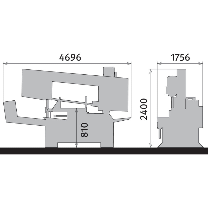 Sierra de cinta horizontal para metal Metallkraft (HMBS 540 HA DG HORIZONT)
