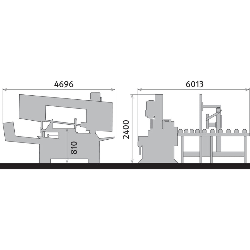 Sierra de cinta horizontal para metal Metallkraft (HMBS 540 CNC DG 2000 HORIZONTAL)
