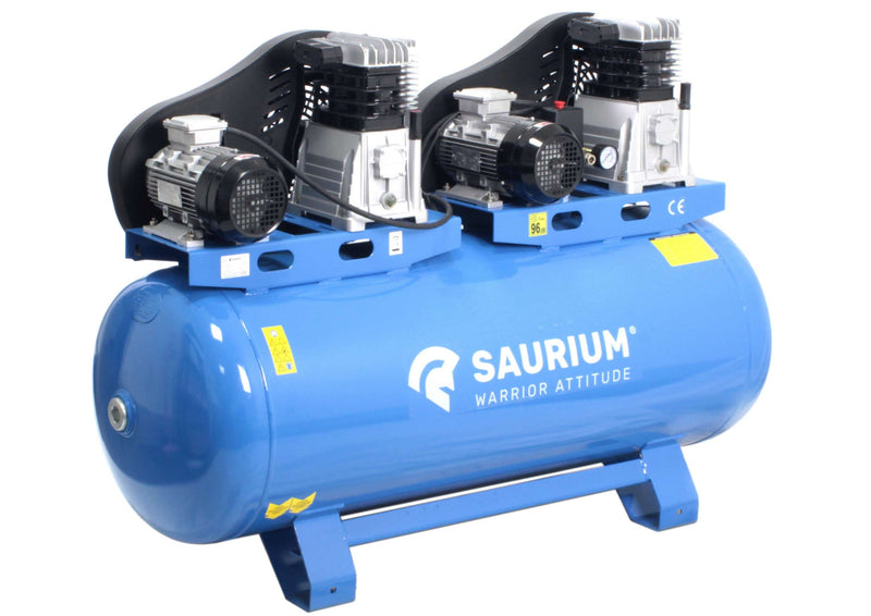 Compressor de Ar Correia, 270L, 4 hp + 4 hp, 10Bar, Trifásico