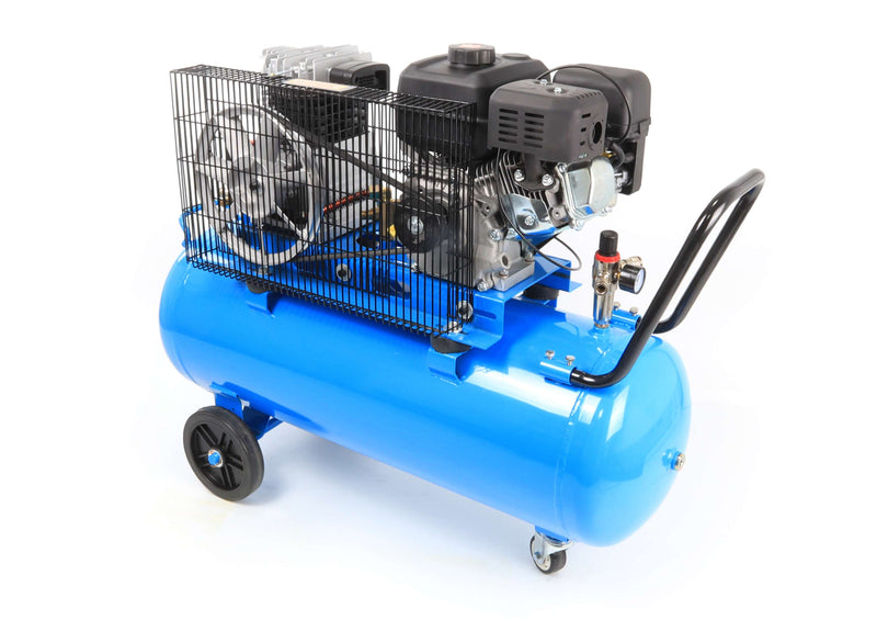 Compressor de Ar Correias, Gasolina, 100L, 10Bar, 7HP