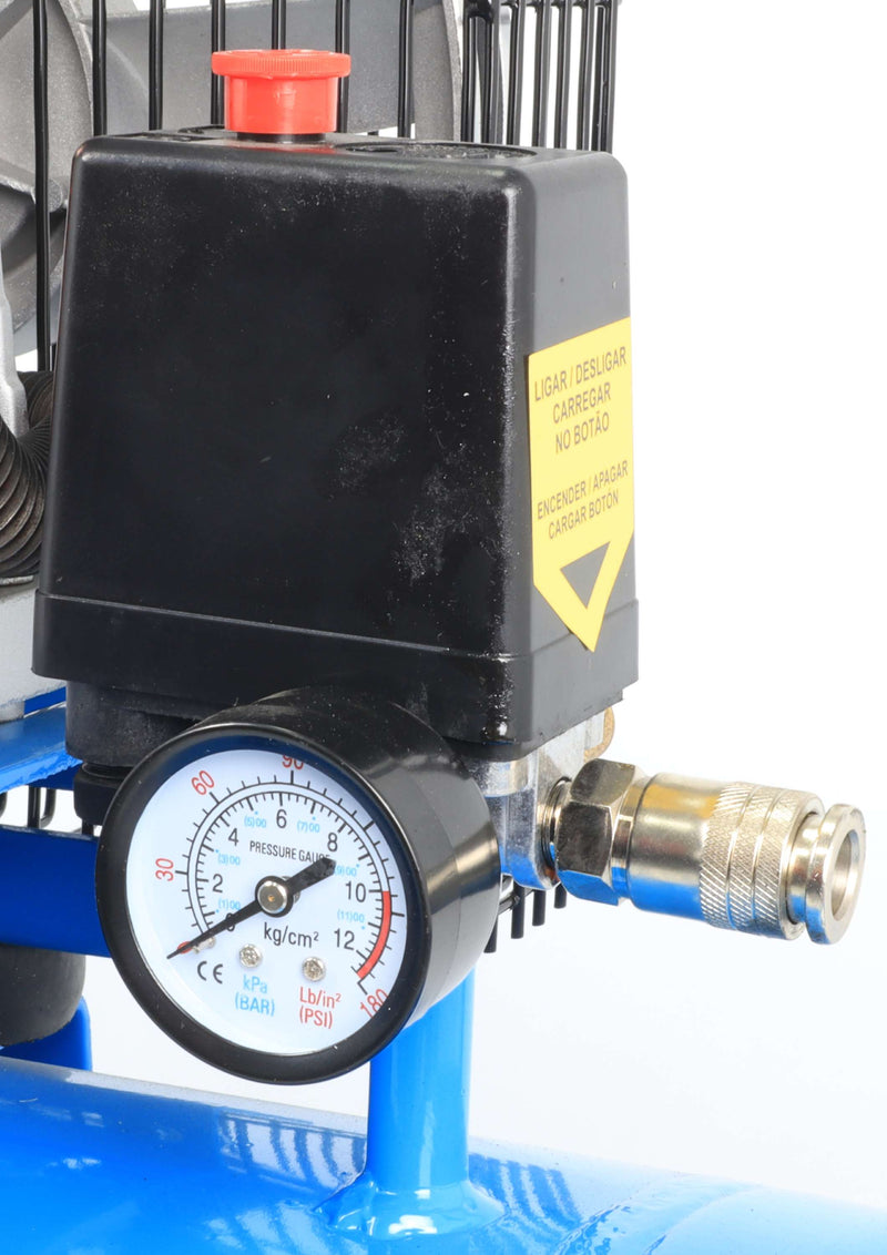 Compressor de Ar Correias, Gasolina, 100L, 10Bar, 7HP