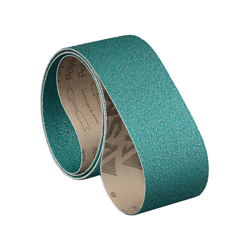 Optimum (3357686) Bandas abrasivas con soporte de tela para acero inoxidable, acero no aleado 1016x75mm P80