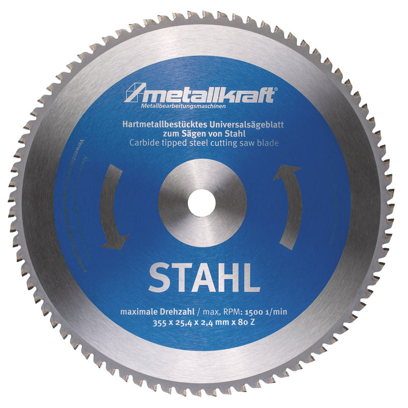 Saw Blade For Steel Metallkraft (Ø 355 x 2.4 x 25.4 mm Z80)