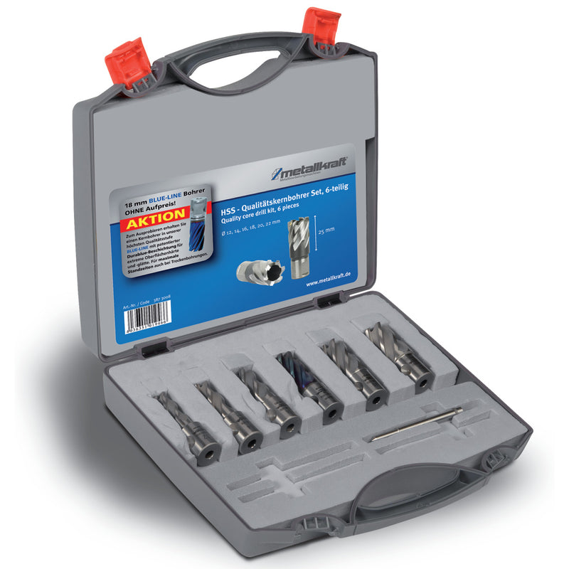 Core Drill Set Metallkraft (HSS-Durablue 25)