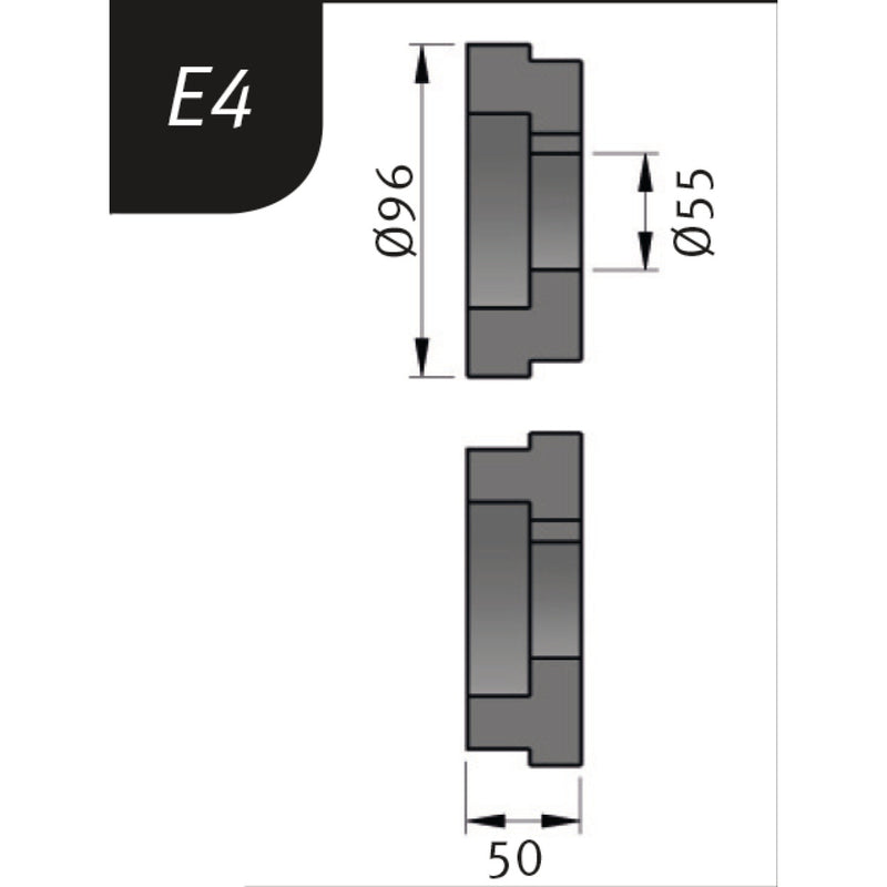 Cilindros de curvatura Metallkraft (Tipo E4, Ø 96 x 55 x 50 mm)