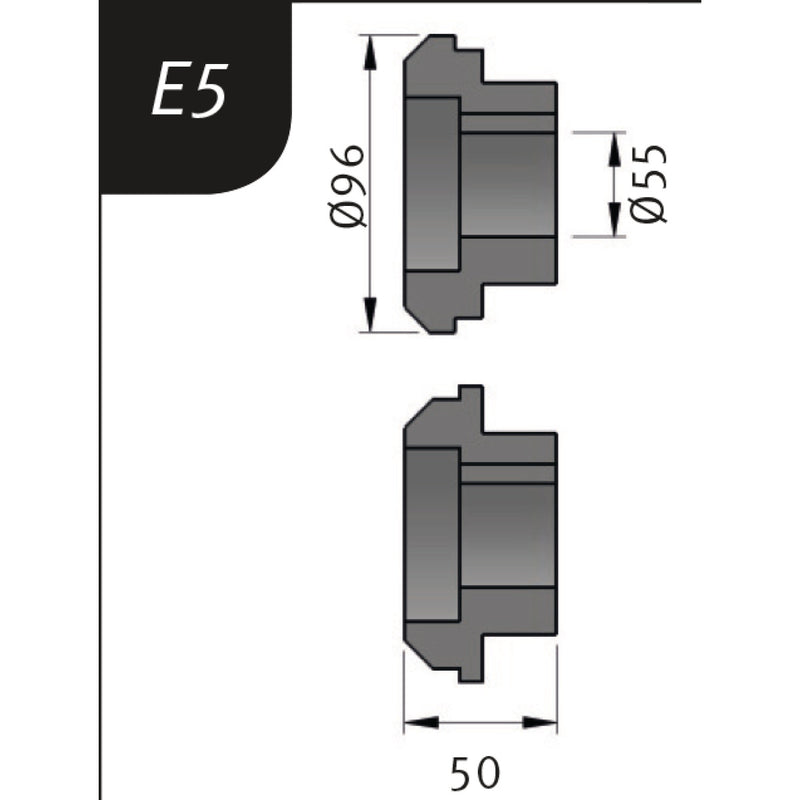 Cilindros de curvatura Metallkraft (Tipo E5, Ø 96 x 55 x 50 mm)