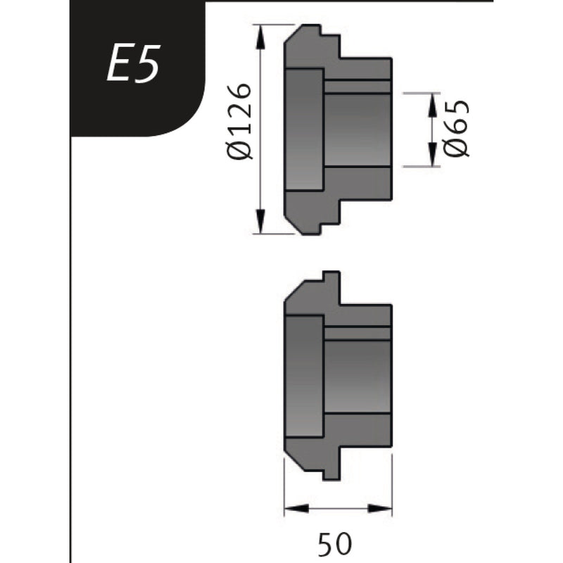 Cilindros de curvatura Metallkraft (Tipo E5, Ø 126 x 65 x 50 mm)