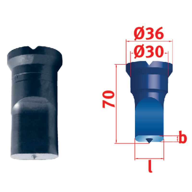 Perfurador de furo longo Metallkraft (nº 2 9,5 x 30,0 mm)