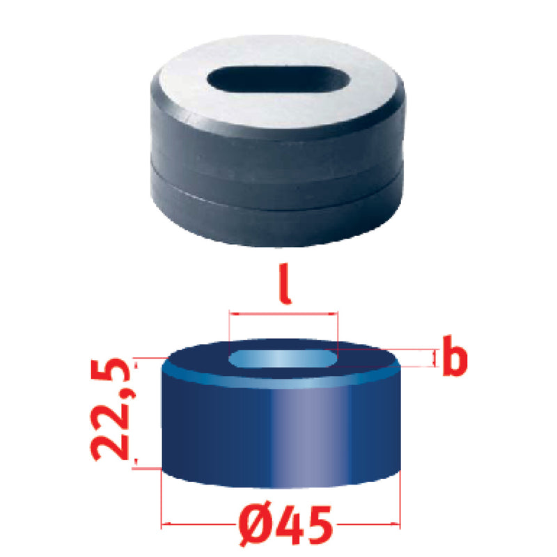 Troquel de ranura Metallkraft (No.45 8,3 x 30,3 mm)