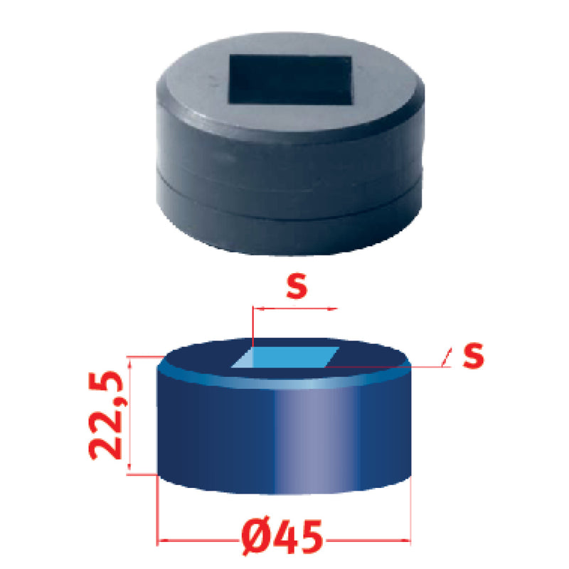 Matriz quadrada Metallkraft (Nº 45 17,7 mm)