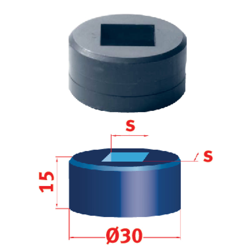 Matriz cuadrada Metallkraft (n.° 30 7,7 mm)