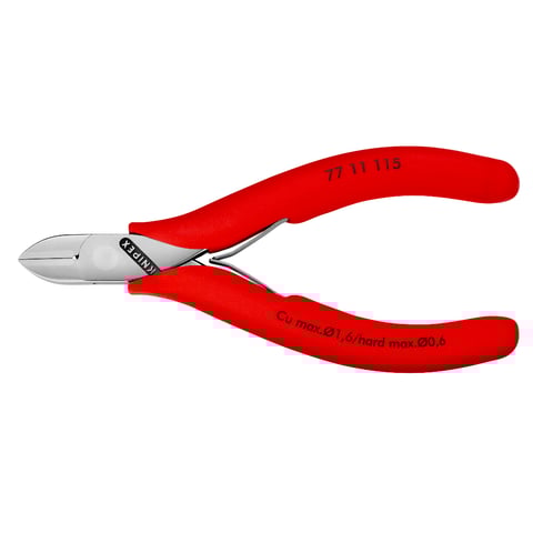Alicate de corte diagonal eletrónico Knipex (77 11 115) com junta de encaixe