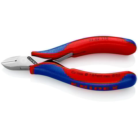 Knipex (77 02 115) Alicate de corte diagonal para electrónica con junta de caja.