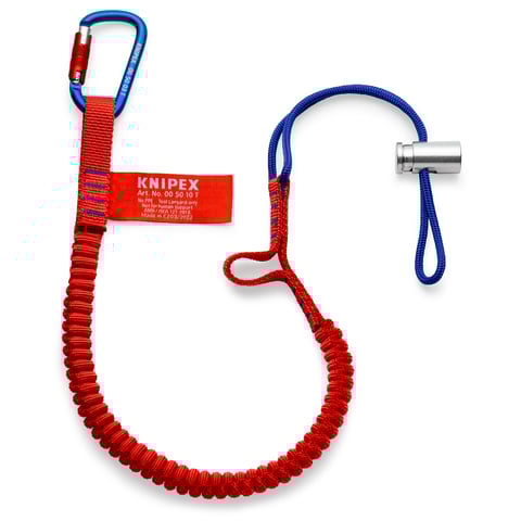Knipex (00 50 12 T BK) Lanyard with fixated carabiner For tool fall protection