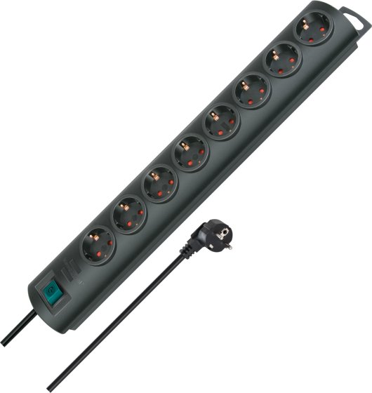 Cabo de extensão Brennenstuhl Primera-Line 8 vias preto 2m H05VV-F 3G1,5