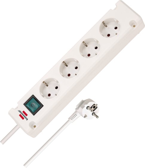 Brennenstuhl Bremounta extension lead 4-way white 1.5m H05VV-F 3G1.5