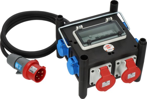 Distribuidor de energia compacto Brennenstuhl BSV 3 FI/16 2 IP44 2m H07RN-F 5G2.5 - 2xCEE16A, 5x230V