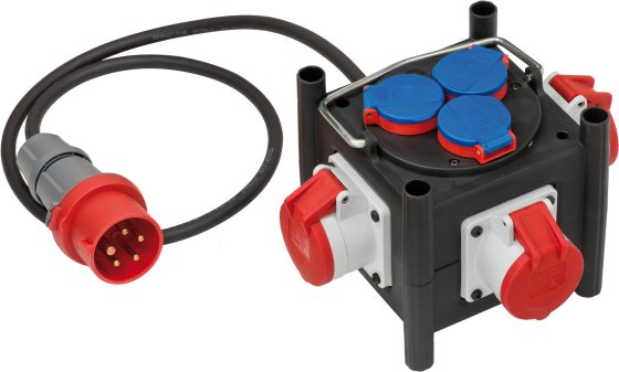 Distribuidor de energía compacto Brennenstuhl BSV 3 LS E/16 2 IP44 1m H07RN-F 5G1.5 3xCEE400V + 3x230V