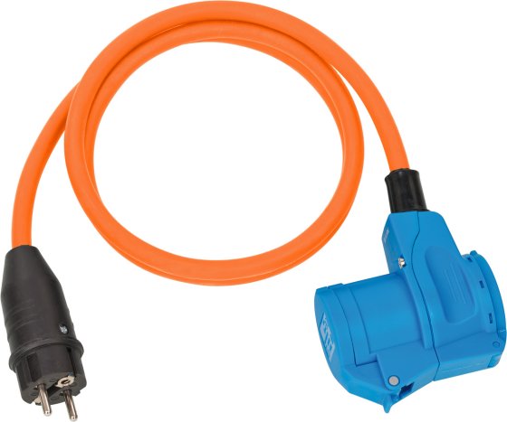 Brennenstuhl Adapter Cable Camping/Maritime IP44 1.5m orange H07RN-F 3G2.5 earthed plug