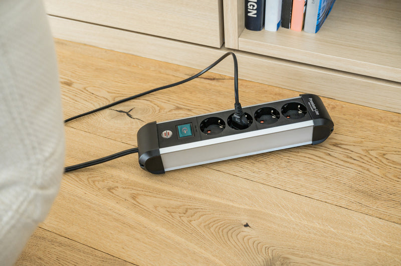 Brennenstuhl Premium Alu-Line 4-way Extension Lead 3G1.5 x 1.8m