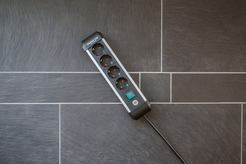 Brennenstuhl Premium Alu-Line 4-way Extension Lead 3G1.5 x 1.8m