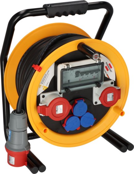 Enrolador de cabos profissional Brennenstuhl Brobusta CEE 2 FI IP44 25m H07RN-F 5G4.0