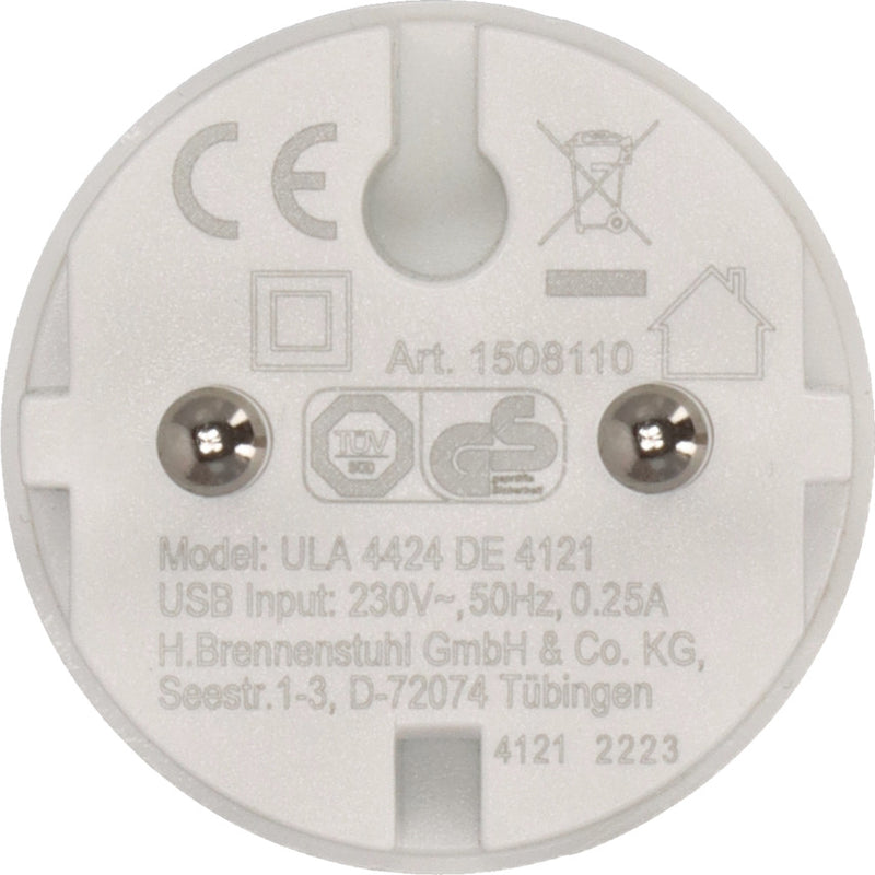 Brennenstuhl USB Socket Adapter 2.4A white
