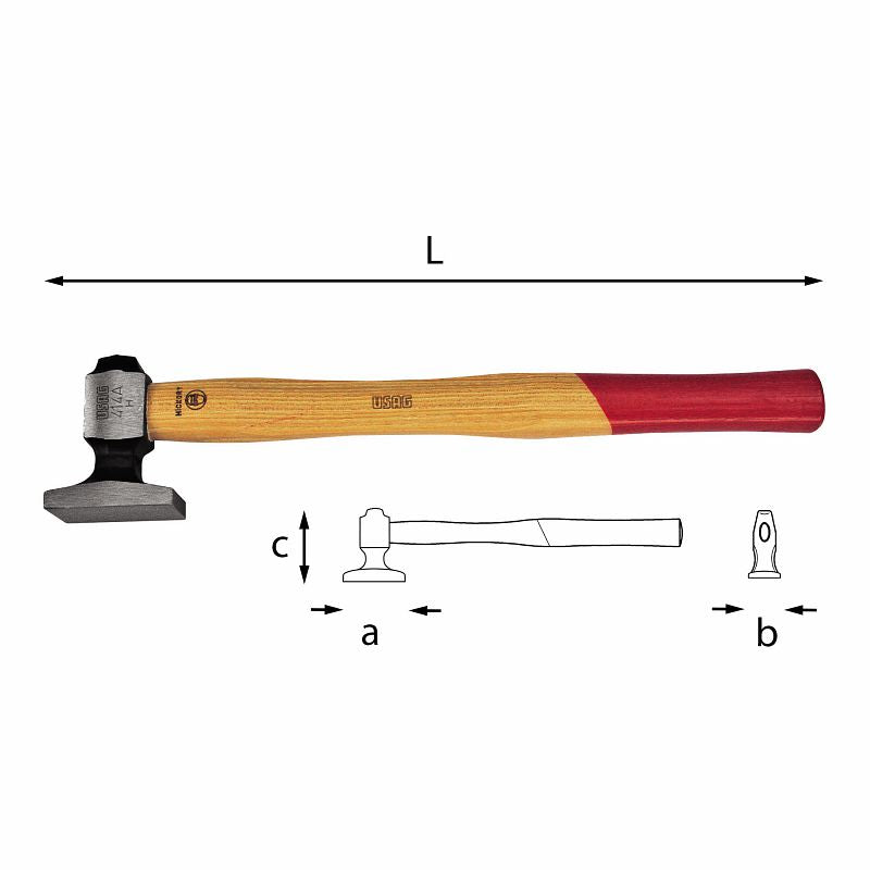 USAG (414 A) Hammer With Flat Rectangular Head