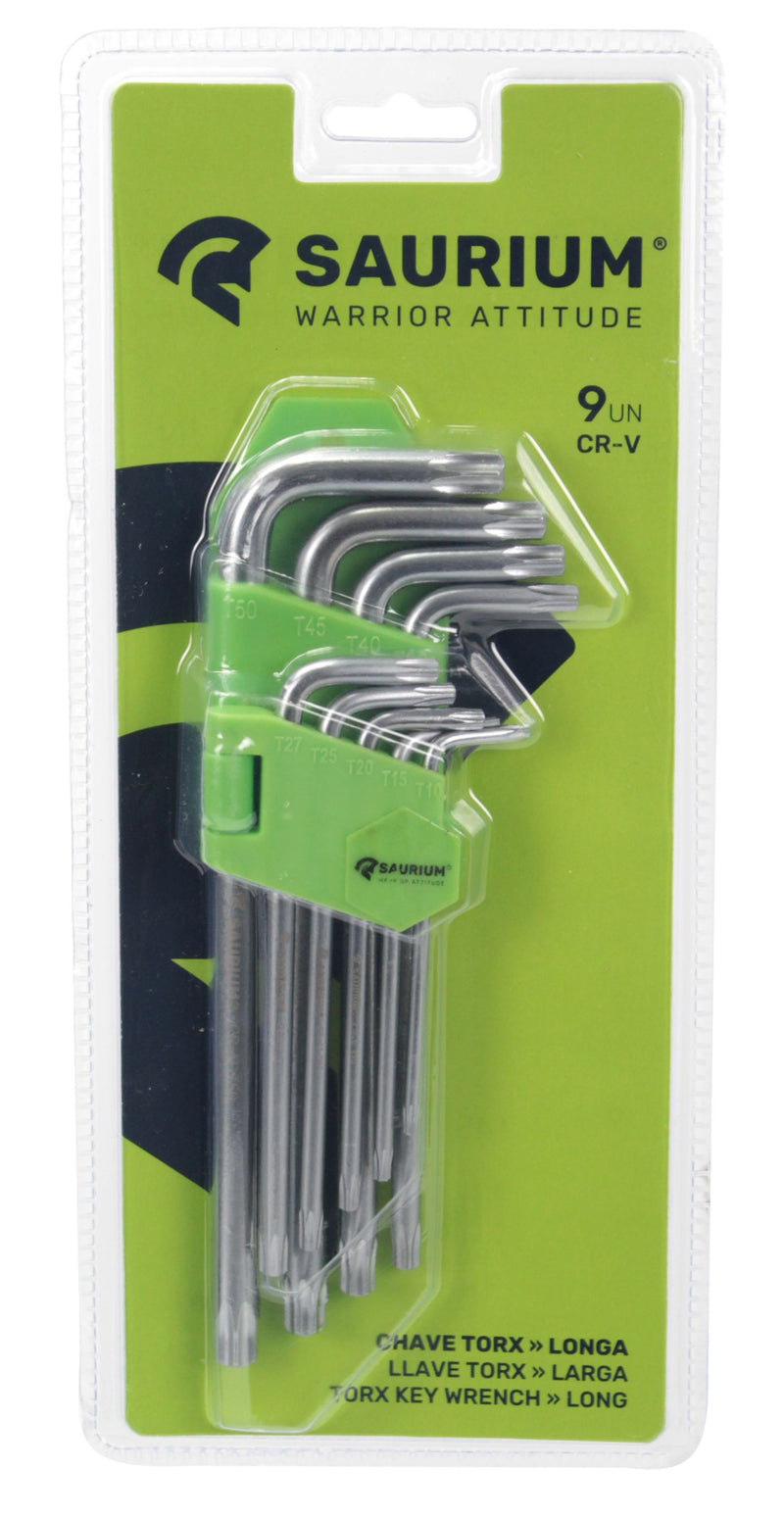 Llave Torx larga de 9 puntas, cromo vanadio - SAURIUM®