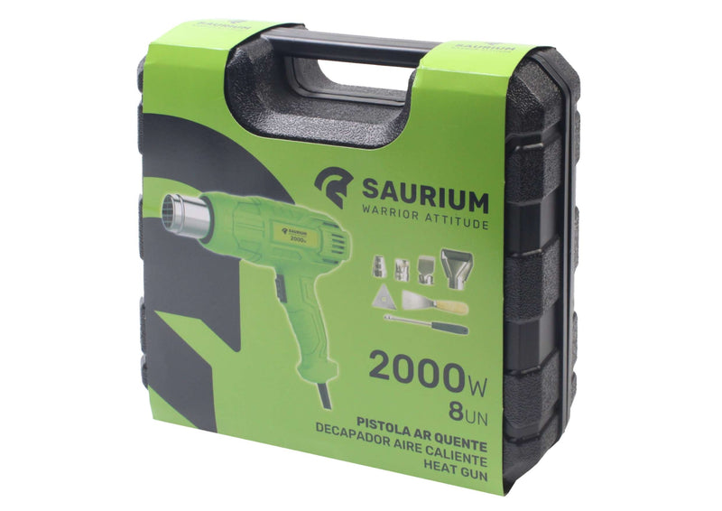 Pistola de calor, 2000 W, con accesorios - SAURIUM®