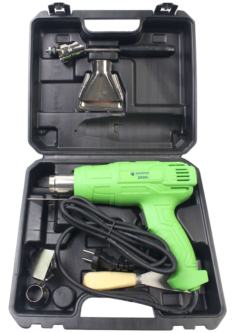 Pistola de calor, 2000 W, con accesorios - SAURIUM®