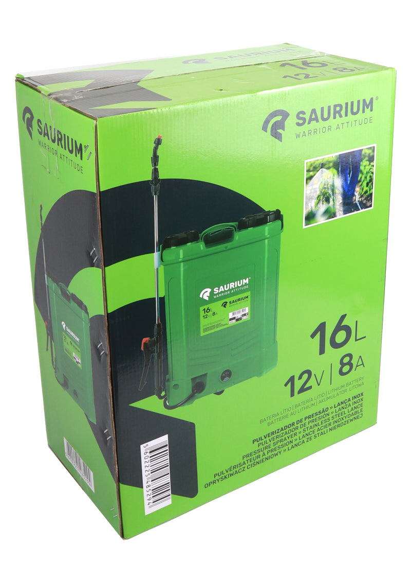Pulverizador Bateria Lítio, 16L, Mochila, 0.45MPa