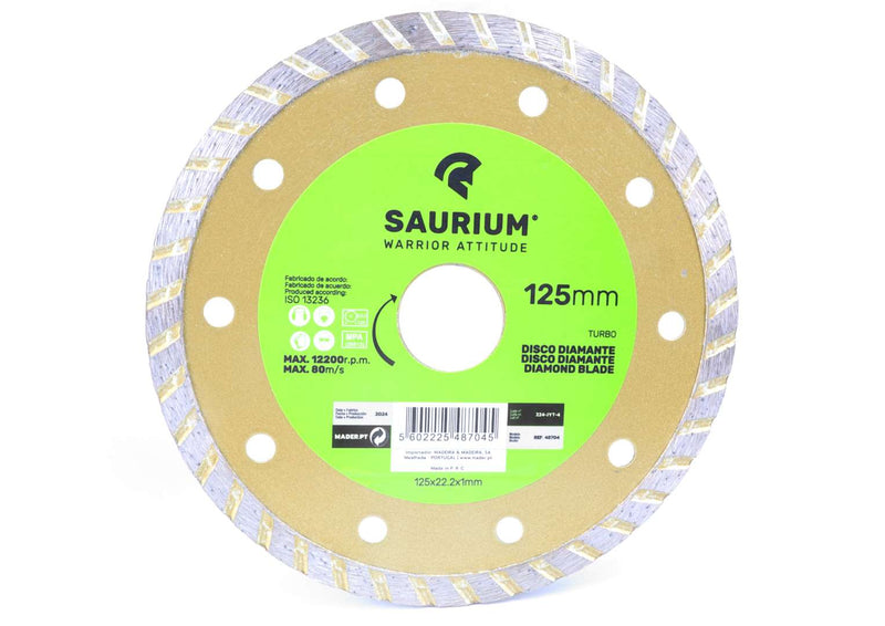 Disco de diamante turbo de 125 mm - SAURIUM®