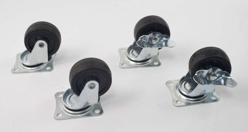 Rodizio Borracha Giratório, 50mm, 4un