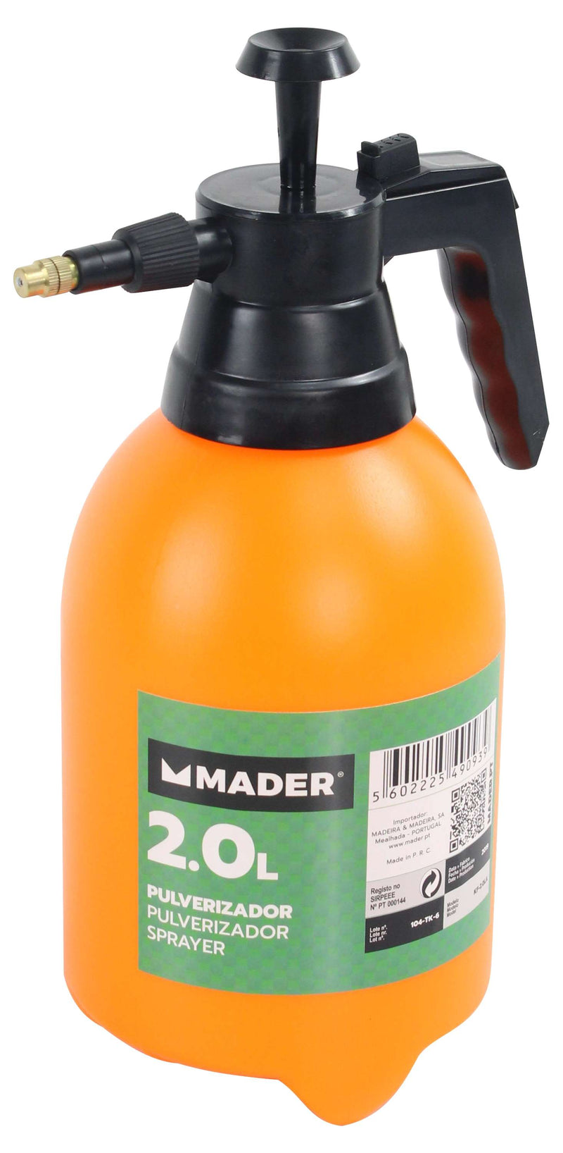 Rociador manual, 2L, boquilla de latón - MADER®