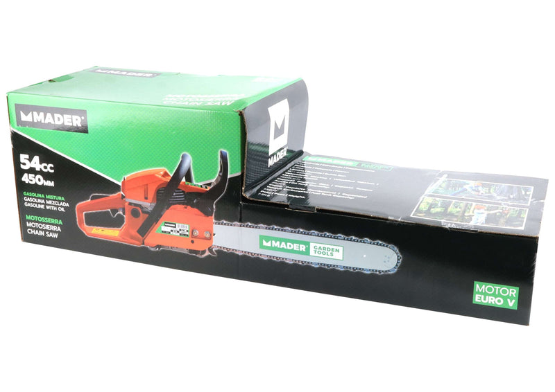 Motosierra de 54 cc y 18 pulgadas, arranque suave - MADER®