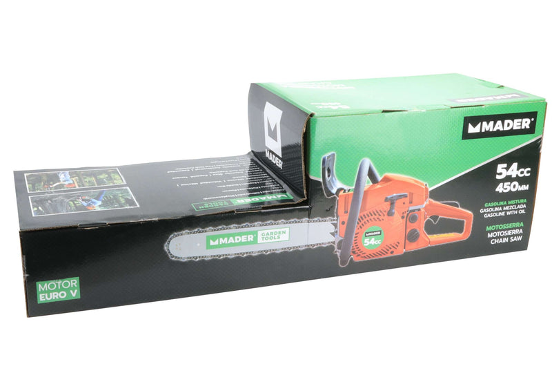 Motosierra de 54 cc y 18 pulgadas, arranque suave - MADER®