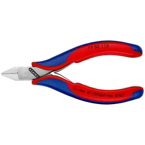 Knipex (77 52 115) Alicate de corte diagonal para electrónica con junta de caja.