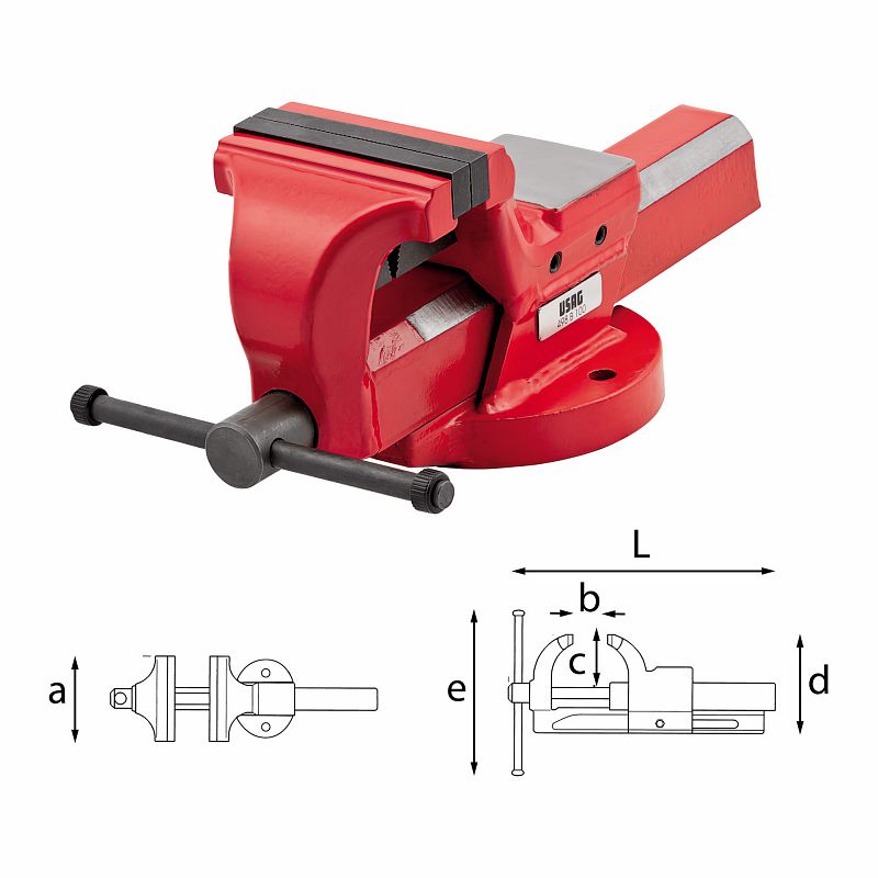 USAG (498 B) Morsa de mandíbulas paralelas para bancadas de trabalho