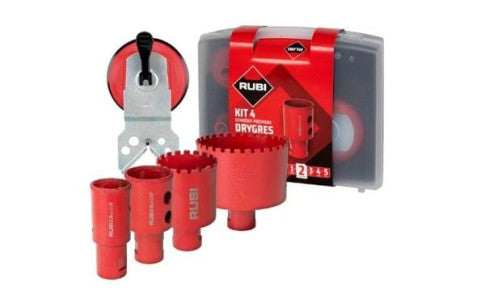 Rubi (51931) Set of 4 Premium Drygrés Diamond Drill Bits