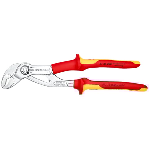 Knipex (87 26 250) Tenazas de fontanero Cobra VDE de alta tecnología, aisladas