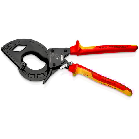 Cortador de cabos Knipex (95 36 320) (princípio de roquete, 3 fases)