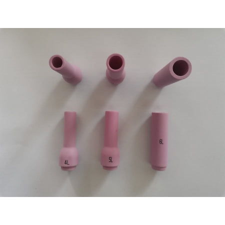5 bicos cerâmicos LONGOS standard para maçarico TIG 9-20