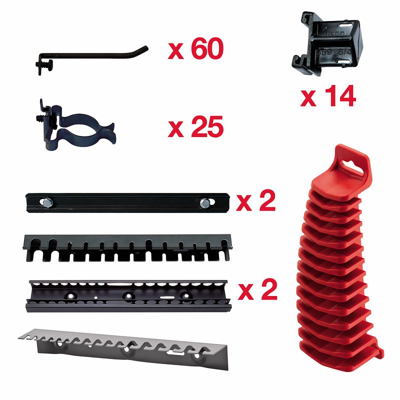 USAG (502 KA2) Kit com ganchos e suportes para armário 502 R2v (106 peças)