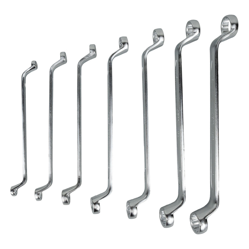 JBM (50562) Jogo de 7 Chaves de Boca Deslocadas de 12 Pontas