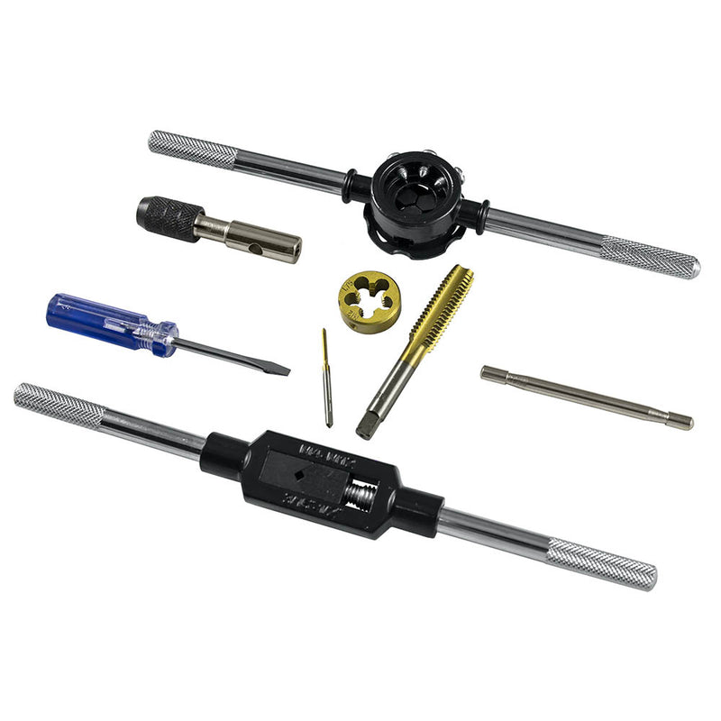 Estojo métrico JBM (50792) com 58 peças de machos e cossinetes revestidos a titânio