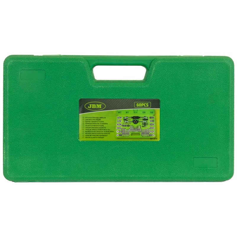 JBM (50793) Estojo Métrico com 60 Peças de Machos e Cossinetes Combinados Métricos e Imperiais