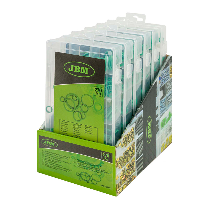JBM (50807) Air Conditioning Rubber O-Ring Assortment 270pcs